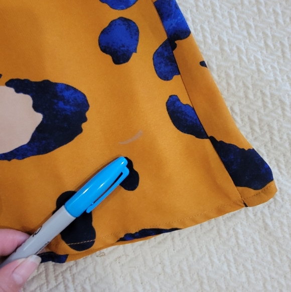 Philip Lim Leopard Print Skirt in Gold-orange and Blue Size 2 Mini Flare - Picture 11 of 14